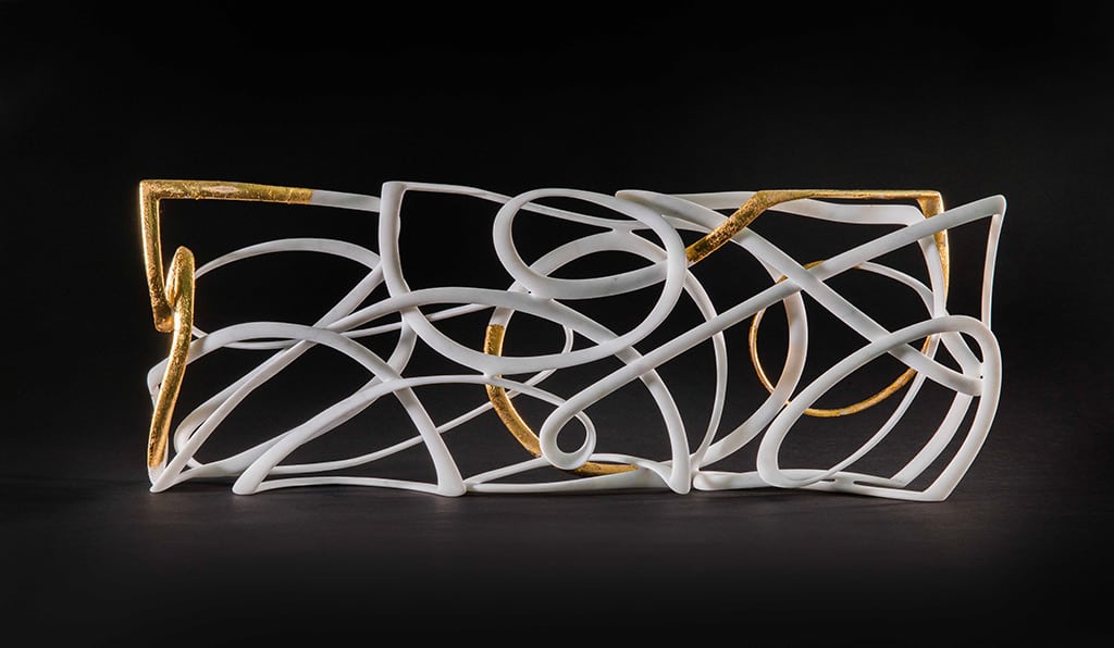PASSAGE 8, MARBLE & 24K GOLD LEAF, 8 3/8 X 23 X 2 1/2 in, 2021-2023